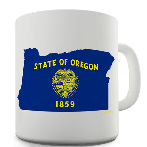 Oregon Flag And Map USA Novelty Mug