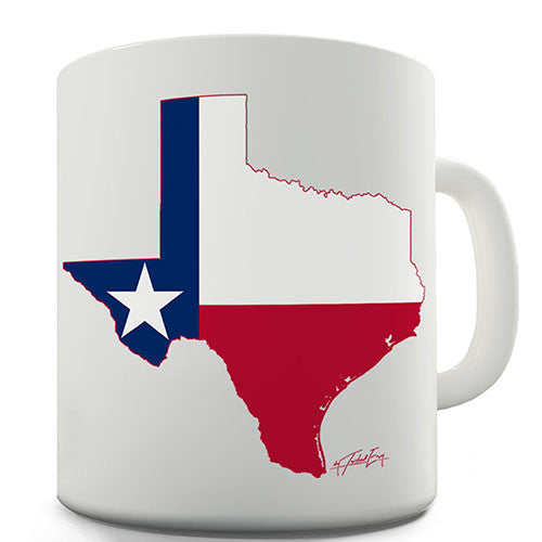 Texas Flag And Map USA Novelty Mug