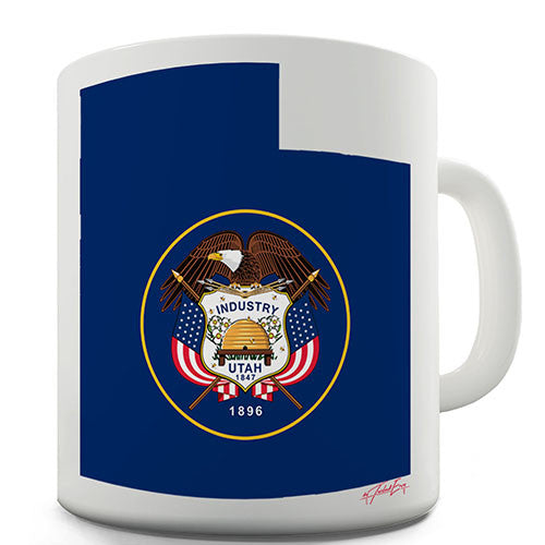 Utah Flag And Map USA Novelty Mug