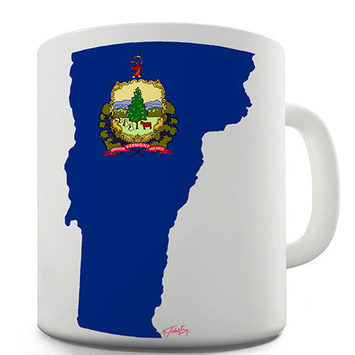 Vermont Flag And Map USA Novelty Mug