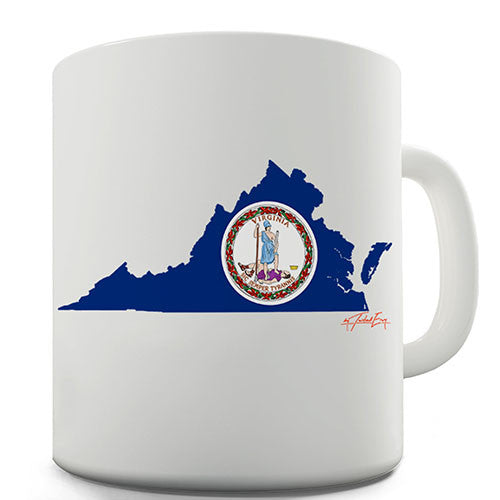 Virginia Flag And Map USA Novelty Mug