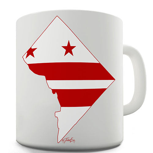 Washington DC Flag And Map USA Novelty Mug