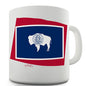 Wyoming Flag And Map USA Novelty Mug