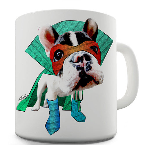 French Bulldog Superhero Novelty Mug