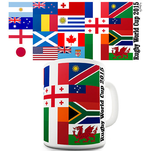 Rugby World Cup Teams 2015 Novelty Mug