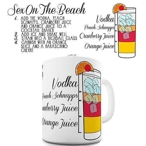 Sex On The Beach Cocktail Recipe Novelty Mug