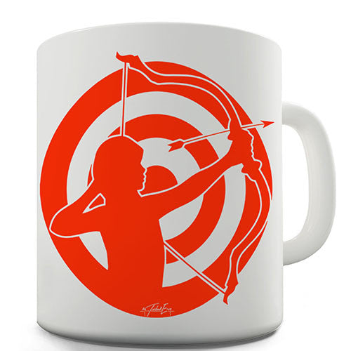 Archery Silhouette Print Novelty Mug