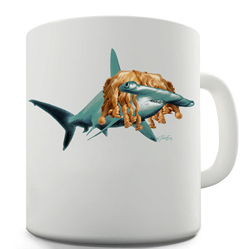 Hammerhead Shark In A Wig Funny Mug