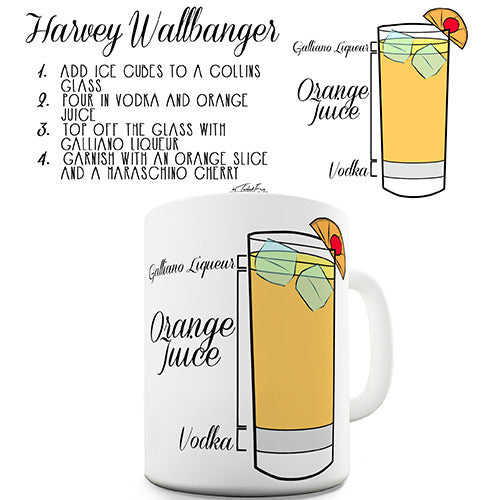 Harvey Wallbanger Cocktail Recipe Novelty Mug