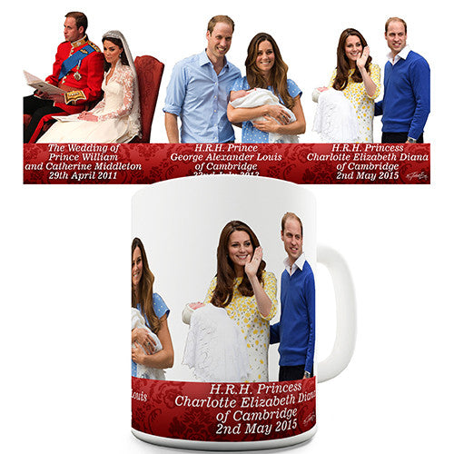 Kate & Will Timeline Novelty Mug