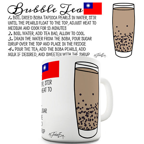 Bubble Tea Recipe Novelty Mug