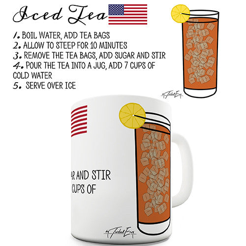 Iced Tea Recipe Novelty Mug