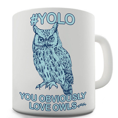 YOLO You Obviously Love Owls Novelty Mug