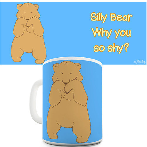 Silly Bear Shy Novelty Mug