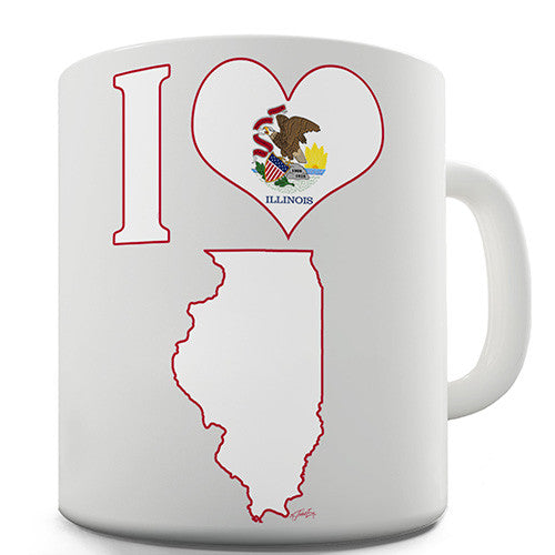 I Love Illinois Novelty Mug