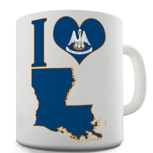 I Love Louisiana Novelty Mug