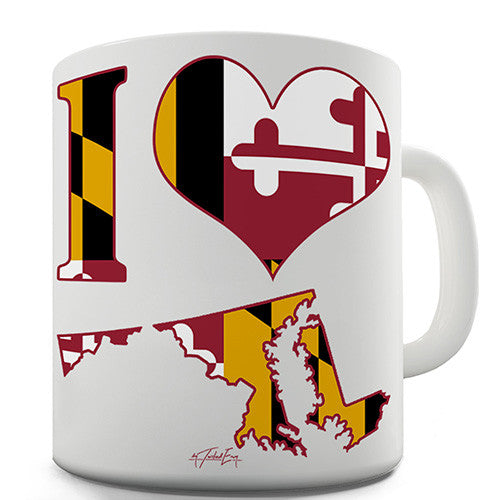 I Love Maryland Novelty Mug
