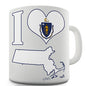 I Love Massachusetts Novelty Mug