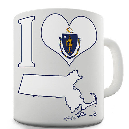 I Love Massachusetts Novelty Mug