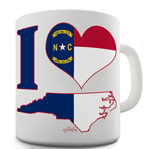 I Love North Carolina Novelty Mug