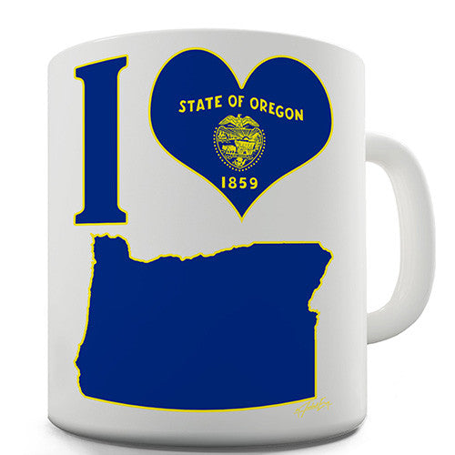 I Love Oregon Novelty Mug