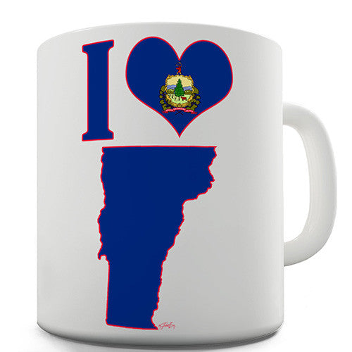 I Love Vermont Novelty Mug