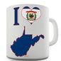 I Love West Virginia Novelty Mug