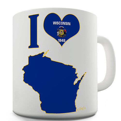 I Love Wisconsin Novelty Mug