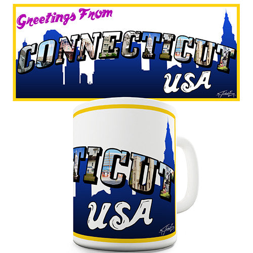 Greetings From Connecticut Novelty Mug