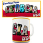 Greetings From Georgia Novelty Mug