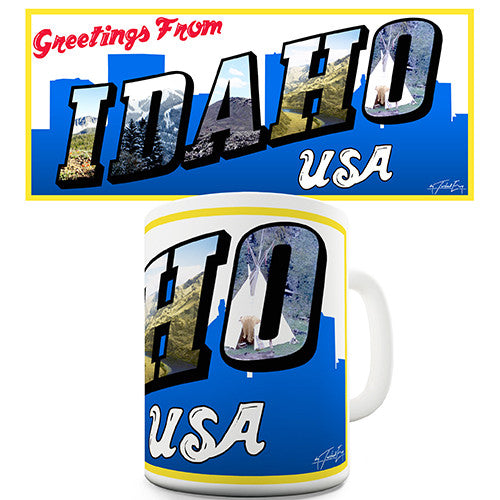 Greetings From Idaho Novelty Mug