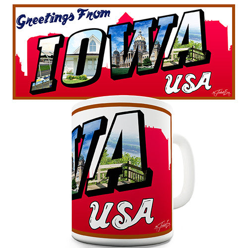 Greetings From Iowa Novelty Mug