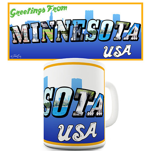 Greetings From Minnesota Novelty Mug