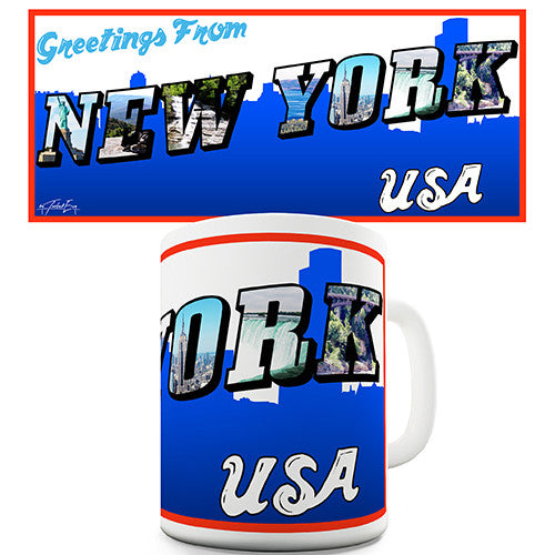 Greetings From New York Novelty Mug