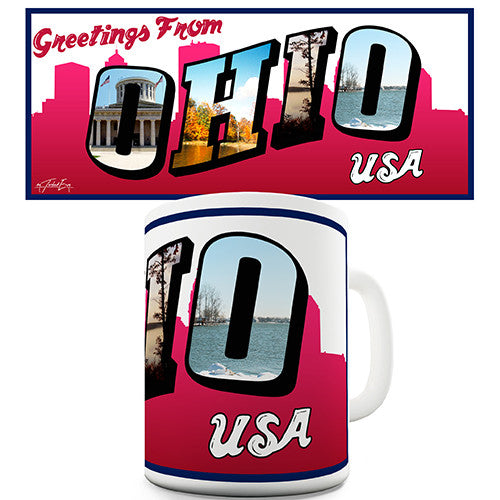 Greetings From Ohio Novelty Mug