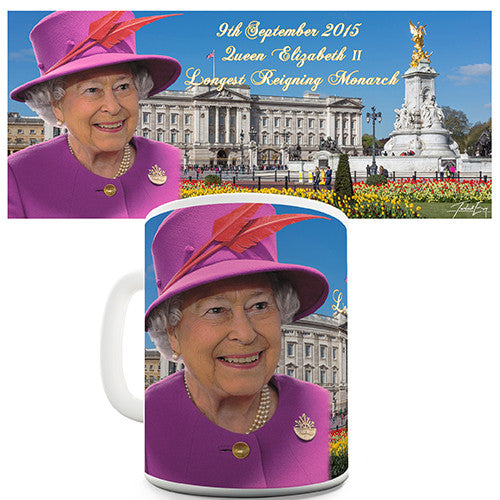 Elizabeth II Longest Reigning Monarch Novelty Mug