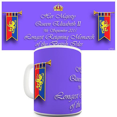 HM Queen Longest Reigning British Monarch Novelty Mug
