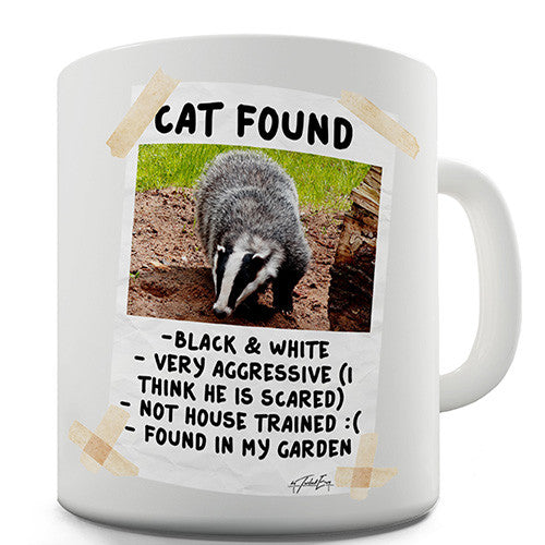 Cat Found Funny Mug