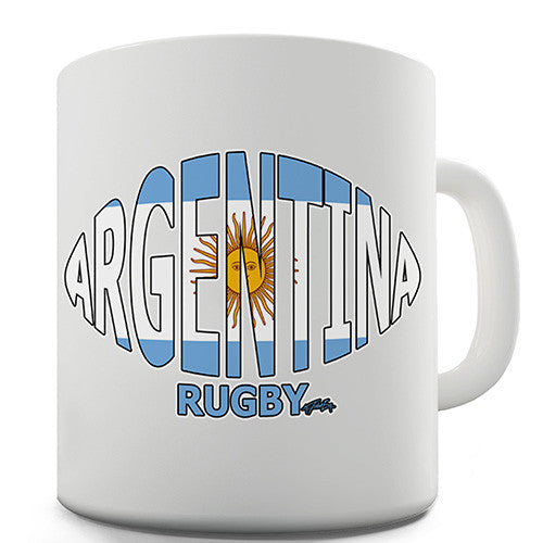 Argentina Rugby Ball Flag Novelty Mug