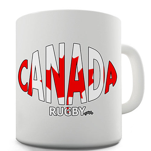 Canada Rugby Ball Flag Novelty Mug