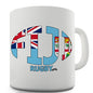 Fiji Rugby Ball Flag Novelty Mug