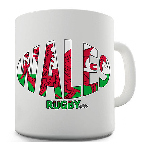 Wales Rugby Ball Flag Novelty Mug