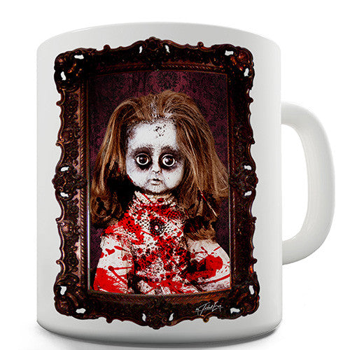 Halloween Creepy Doll Novelty Mug