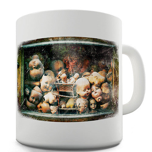 Creepy Dolls Heads Novelty Mug