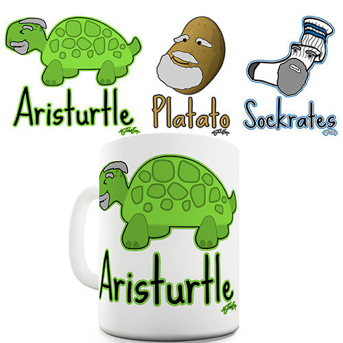 Aristurtle Platato Sockrates Philospher Puns Novelty Mug
