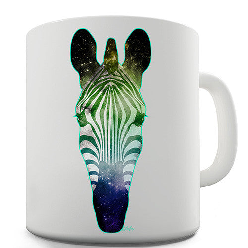 Galaxy Zebra Head Ceramic Mug