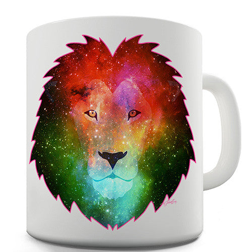 Galaxy Lion Head Novelty Mug