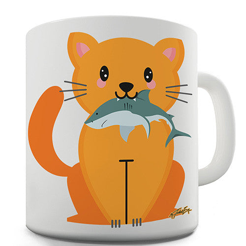 Cartoon Cat Shark Novelty Mug