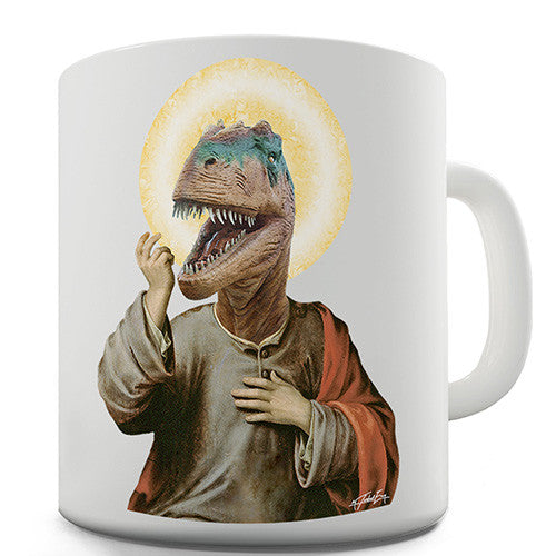 Raptor Jesus Novelty Mug
