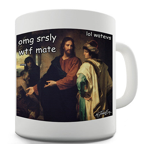 Funny Christ And The Rich Young Ruler Novelty Mug